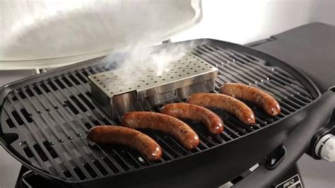 weber stainless steel smoker box instructions|weber genesis smoke box.